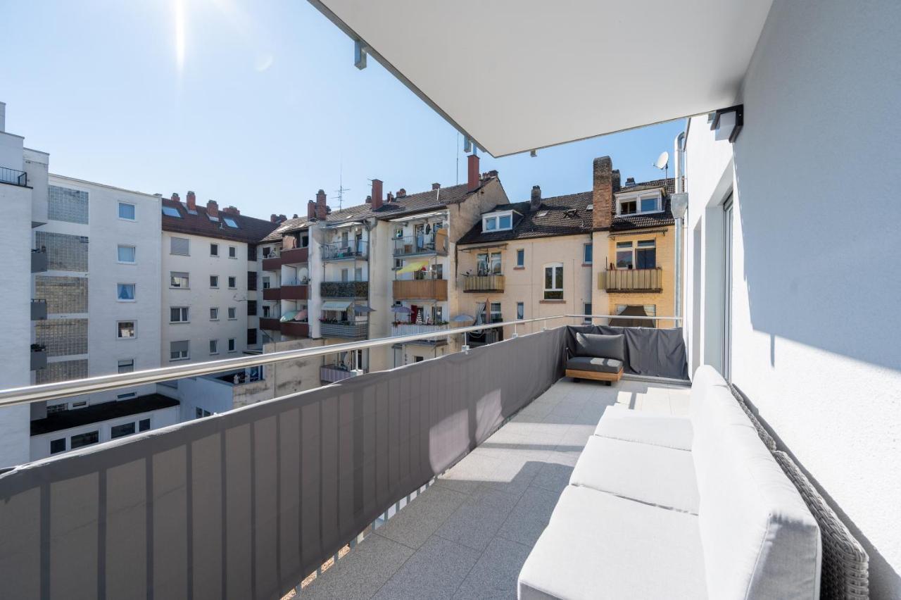 Lit Living: Luxus - Box Spring - Parking - Terrace Apartment Ludwigshafen am Rhein Bilik gambar